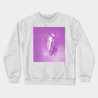 Horse emerging from the purple mist Crewneck Sweatshirt